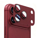 iPhone Beskyttelsesglas | iPhone 18 Pro - Kalebol™ Metal Kamera Linse Beskyttelsesglas - Rød - DELUXECOVERS.DK