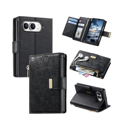 iPhone Fold – Bloom Læder Etui M. Pung - Sort