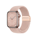 Apple Watch 42-49mm | Apple Watch (42/44/SE/45/46/49mm) - Woven Magnetisk Flettet Rem - Pink Sand - DELUXECOVERS.DK