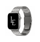 Apple Watch 38-42mm | Apple Watch (38/40/SE/41/42mm) - L'Empiri™ X35 Ægte Titanium Rem - Grå - DELUXECOVERS.DK