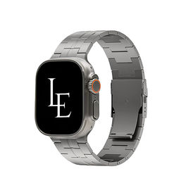 Apple Watch 42mm | Apple Watch (42/44/SE/45/46/49mm) - L'Empiri™ X35 Ægte Titanium Rem - Grå - DELUXECOVERS.DK
