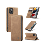 iPhone 13 | iPhone 13 - CaseMe™ Noble Læder Etui / Pung - Brun - DELUXECOVERS.DK