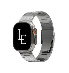 Apple Watch 38mm | Apple Watch (38/40/SE/41mm) - L'Empiri™ X35 Ægte Titanium Rem - Natural - DELUXECOVERS.DK