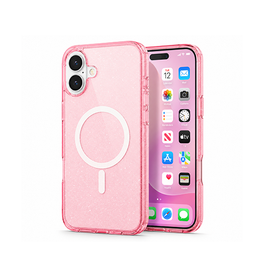 iPhone 16 | iPhone 16 - DeLX™ Glitter Silikone Cover M. MagSafe - Pink - DELUXECOVERS.DK