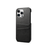 iPhone 13 Pro | iPhone 13 Pro - NX Design™ Læder Cover M. Kortholder - Sort - DELUXECOVERS.DK