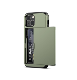 iPhone 15 Plus | iPhone 15 Plus - Deluxe™ Håndværker Cover M. Kortholder - Army - DELUXECOVERS.DK