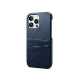 iPhone 12 Pro Max | iPhone 12 Pro Max - NX Design™ Læder Cover M. Kortholder - Blå - DELUXECOVERS.DK