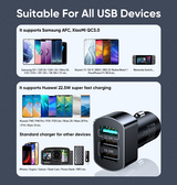 USB oplader | JOYROOM™ | 38W 3 USB Quick Charger 3.0 - Fast Charge - DELUXECOVERS.DK