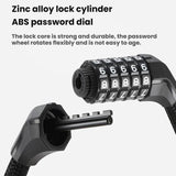 Stålwire-Cykellås M. Talkombination - Sort