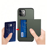 iPhone 12 Mini | iPhone 12 Mini - Deluxe™ Håndværker Cover M. Kortholder - Army - DELUXECOVERS.DK
