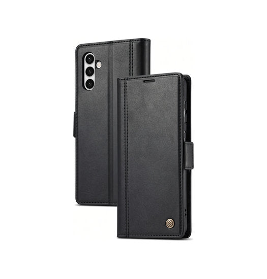 Samsung Galaxy S24 Plus | Samsung Galaxy S24 Plus - LC.IMEEKE™ Læder Cover M. Kortholder - Sort - DELUXECOVERS.DK