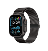 Apple Watch 42mm | Apple Watch (42/44/SE/45/46/49mm) - Milanese Umbrella Buckle Rem - Sort - DELUXECOVERS.DK