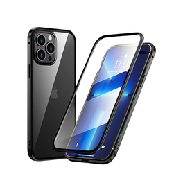 iPhone 16 Pro Max | iPhone 16 Pro Max - MagGuard™ 360 Magnetisk Cover M. Hærdet glas - Sort - DELUXECOVERS.DK