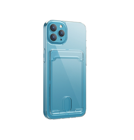iPhone 14 Pro | iPhone 14 Pro - DeLX™ Silikone Cover Med Kortholder - Gennemsigtig - DELUXECOVERS.DK