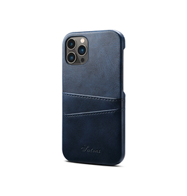 iPhone 15 Pro | iPhone 15 Pro - NX Design™ Læder Cover M. Kortholder - Navy - DELUXECOVERS.DK