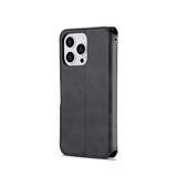 iPhone 12 Pro Max | iPhone 12 Pro Max - AZNS™ Diary Læder Etui / Taske M. Pung - Sort - DELUXECOVERS.DK
