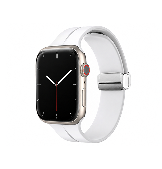 Apple Watch (42/44/SE/45/46/49mm) - S-Line™ Silikone Rem - Hvid