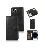 iPhone 16 Pro | iPhone 16 Pro - Vintage 2-In-1 Læder Etui M. Aftageligt Cover - Sort/Grå - DELUXECOVERS.DK