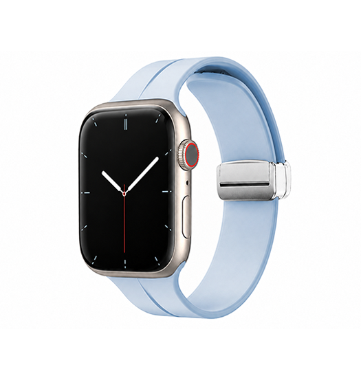 Apple Watch (38/40/SE/41/42mm) - S-Line™ Silikone Rem - Lyseblå