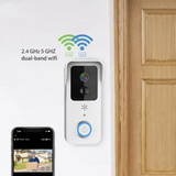 Dørklokke | NordView™ Smart Video-dørklokke med Trådløs Ringeklokke – Hvid - DELUXECOVERS.DK