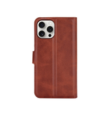 iPhone 12 Pro Max | iPhone 12 Pro Max - Retro Diary Læder Cover Etui M. Pung - Brun - DELUXECOVERS.DK