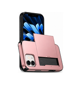 Pink håndværker cover med kortholder åbnet, iPhone
