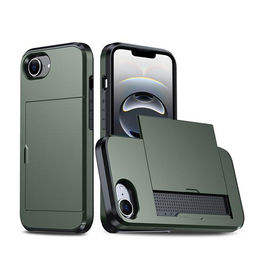 iPhone 16e | iPhone 16e - Deluxe™ Håndværker Cover M. Kortholder - Army - DELUXECOVERS.DK