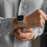 Apple Watch 38mm | Apple Watch (38/40/SE/41/42mm) - Butterfly Stål Urlænke - Sølv - DELUXECOVERS.DK