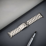 Apple Watch 42-49mm | Apple Watch (42/44/SE/45/46/49mm) - CNC Pro Rustfrit Stål Rem - Sølv - DELUXECOVERS.DK