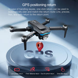 Drone | Professionel Drone V.2.0 - 4K Dual Kamera - Brushless - GPS - Sort - DELUXECOVERS.DK