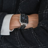 Apple Watch 38mm | Apple Watch (38/40/SE/41/42mm) - L'Empiri™ Crono Stål Rem - Sølv - DELUXECOVERS.DK