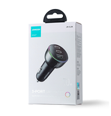 USB oplader | JOYROOM™ | 3 Port USB Oplader Til Bil - 70W - Sort - DELUXECOVERS.DK