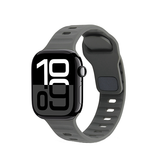 Apple Watch (42/44/SE/45/46/49mm) - Square Buckle Silikonerem - Grå