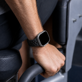 Apple Watch 42-49mm | Apple Watch (42/44/SE/45/46/49mm) - 4Run™ Silikone Løbe Sportsrem - Sort - DELUXECOVERS.DK