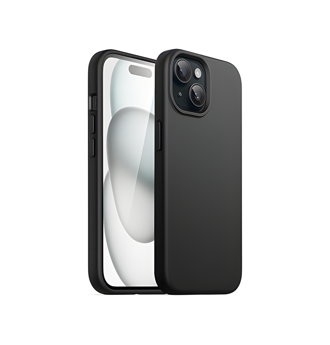 iPhone 15 - Deluxe™ Soft Touch Silikone Cover - Sort