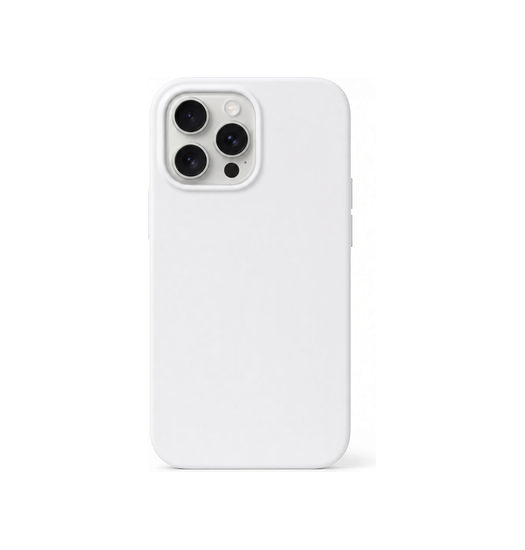 iPhone 15 Pro Max | iPhone 15 Pro Max - DeLX™ Pastel Silikone Cover - Hvid/Lysegrå - DELUXECOVERS.DK