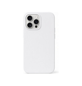 iPhone 15 Pro Max | iPhone 15 Pro Max - DeLX™ Pastel Silikone Cover - Hvid/Lysegrå - DELUXECOVERS.DK