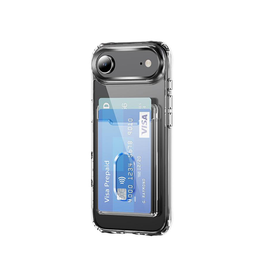 iPhone 17 Air | iPhone 17 Air - DeLX™ Silikone Cover Med Kortholder - Gennemsigtig - DELUXECOVERS.DK