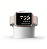Apple Watch Opladere & Standere | Apple Watch - Night Stand Oplader Stander - Hvid - DELUXECOVERS.DK