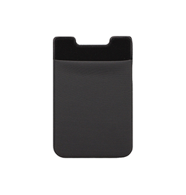 Mobil kortholder | LUX™ - NYLON Pung Kreditkort Holder Stick On - Sort - DELUXECOVERS.DK