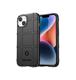 iPhone 14 Max | iPhone 14 Plus - RUGGED SHIELD™ Stødsikkert Håndværker Cover - Sort - DELUXECOVERS.DK