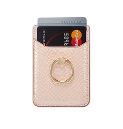 Mobil kortholder | MUXMA™ - Slange Tekstur Pung Kreditkort Holder Stick On - Rose - DELUXECOVERS.DK