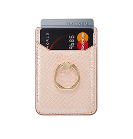 Mobil kortholder | MUXMA™ - Slange Tekstur Pung Kreditkort Holder Stick On - Rose - DELUXECOVERS.DK