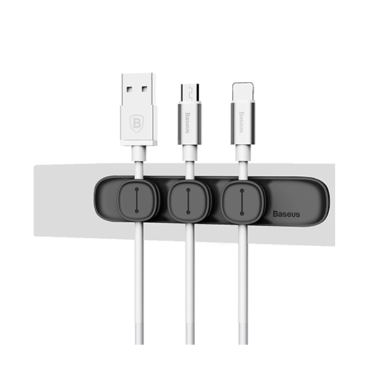 BASEUS™ | Magnetisk Kabelholder til skrivebordet - Sort – DeluxeCovers