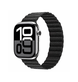 Apple Watch 42-49mm | Apple Watch (42/44/SE/45/46/49mm) - Valence™ Loop Læder Rem - Sort - DELUXECOVERS.DK