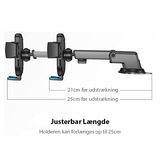 Mobilholder | JOYROOM™ - Universal Bilholder Til Forruden / Instrumentbrættet - Sort - DELUXECOVERS.DK