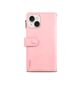 iPhone 13 | iPhone 13 - ESEBLE™ Læder Cover Etui M. Pung - Lyserød - DELUXECOVERS.DK