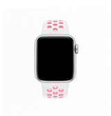 Apple Watch 42-49mm | Apple Watch (42/44/SE/45/46/49mm) - 4Run™ Silikone Løbe Sportsrem - Rose/Hvid - DELUXECOVERS.DK