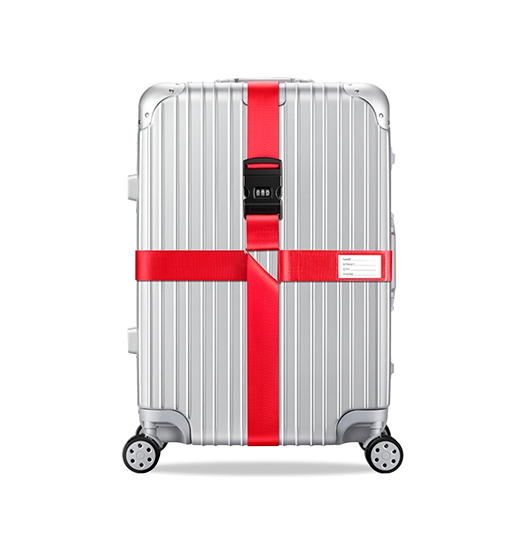 Tilbehør | Baggagerem m. kodelås - Premium - Rød - Travel-tech™ - DELUXECOVERS.DK