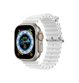 Apple Watch 42mm | Apple Watch (42/44/SE/45mm & Ultra) - DUX DUCIS® Wave Silikone Rem - Hvid - DELUXECOVERS.DK